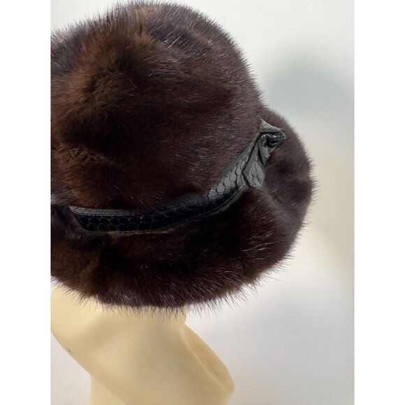 Vintage Lenore Marshall New York Mink Fur Hat With Satin Lining & Bow Detail main image 7